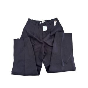 Talbots Pants High Rise Tapered Trouser Pleated Front Irish Linen Black 14NWT